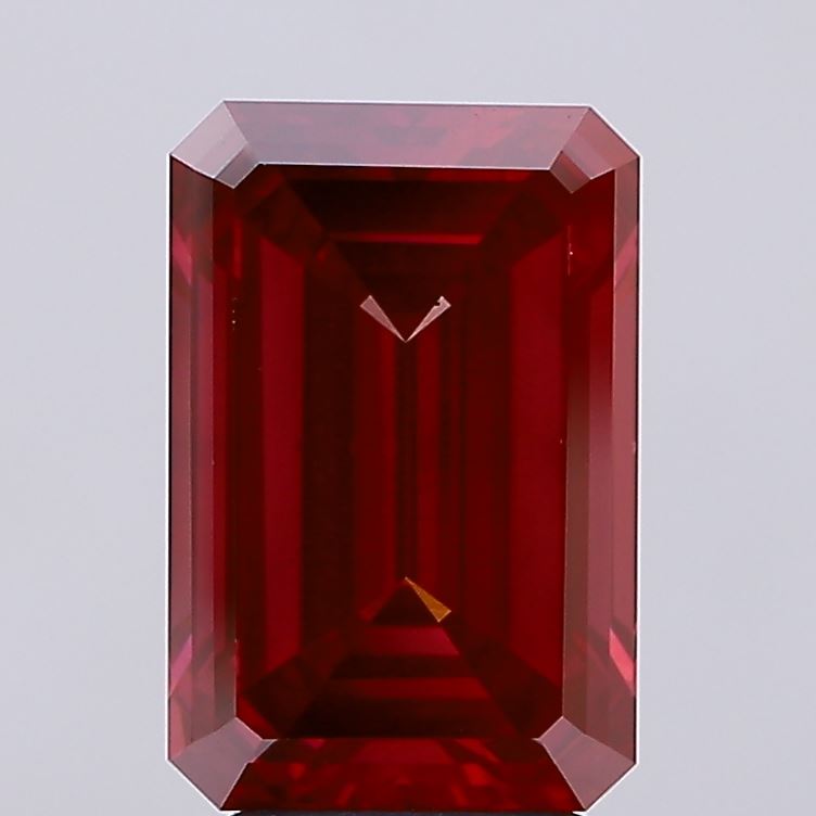 4.1ct Emerald Fancy Intense Red VS2
