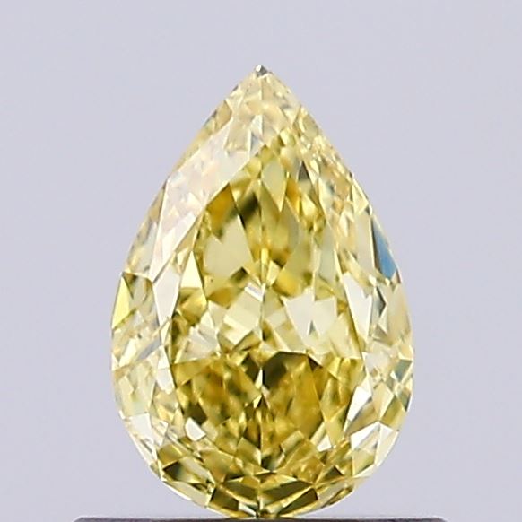 0.54ct Pear Fancy Intense Yellow VS1