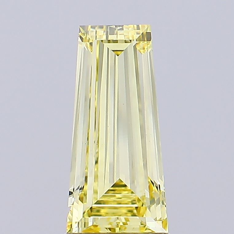 2.0ct Tapered Baguette Fancy Intense Yellow VVS2