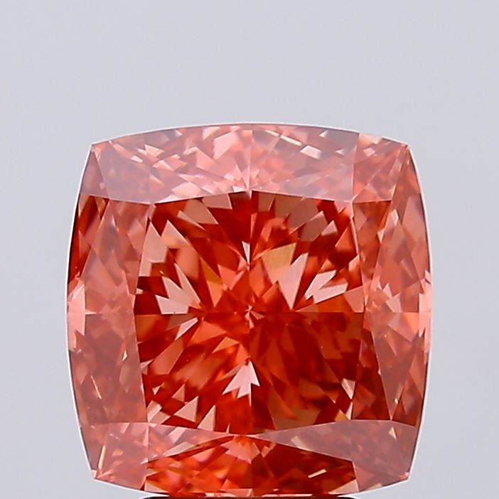 4.55ct Cushion Modified Fancy Vivid Red VS1