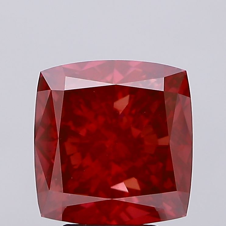 5.31ct Cushion Modified Fancy Vivid Red VS1