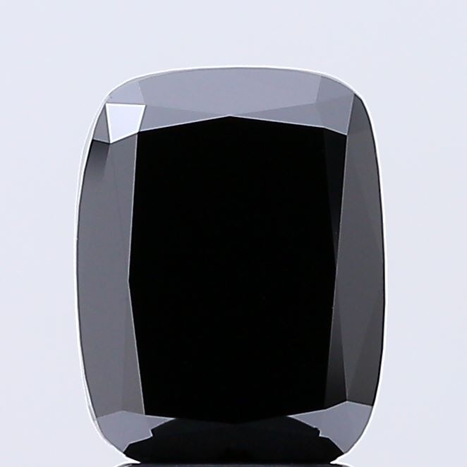 3.02ct Cushion Fancy Vivid Black SI1
