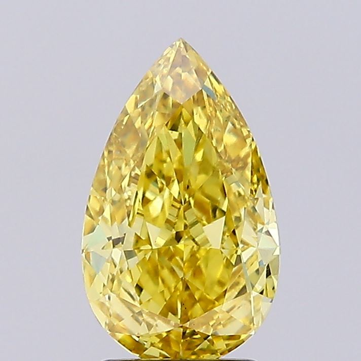 2.75ct Pear Fancy Vivid Yellow VS1