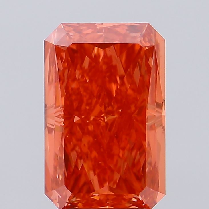 4.03ct Radiant Fancy Vivid Red VS1
