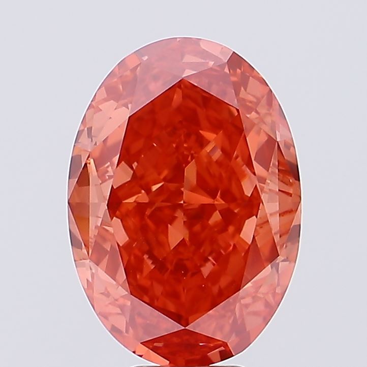 9.46ct Oval Fancy Vivid Red VS1