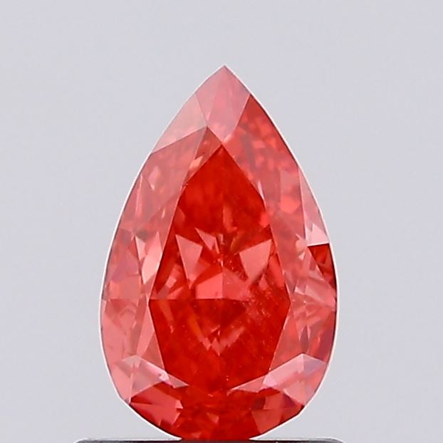 0.8ct Pear Fancy Vivid Red VVS2