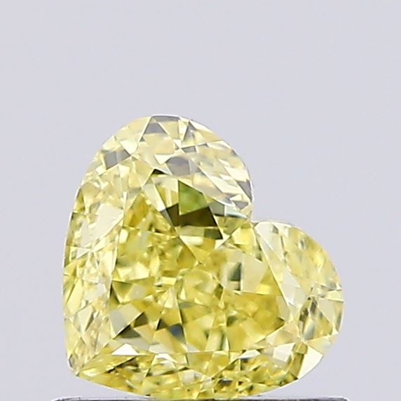0.61ct Heart Fancy Intense Yellow VS1