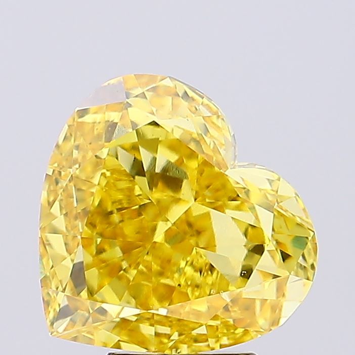 5.03ct Heart Fancy Vivid Yellow VS2