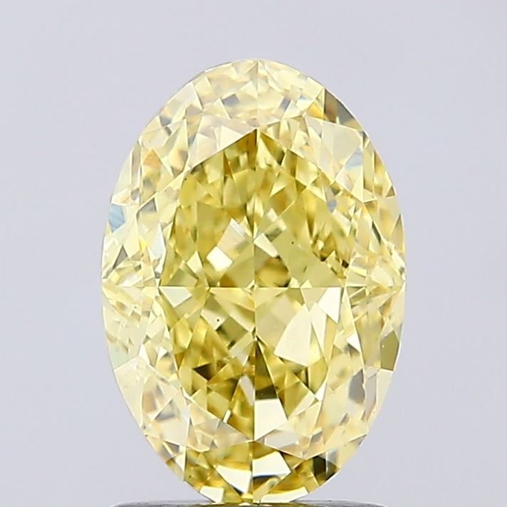 2.07ct Oval Fancy Intense Yellow VVS2