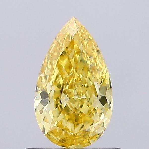0.58ct Pear Fancy Intense Yellow VS1
