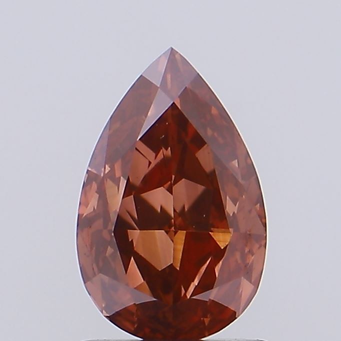 1.31ct Pear Fancy Vivid Brown VS1