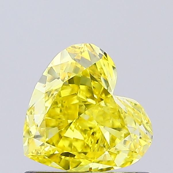 0.74ct Heart Fancy Vivid Yellow VVS2