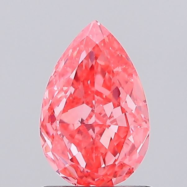 0.9ct Pear Fancy Vivid Pink VS1