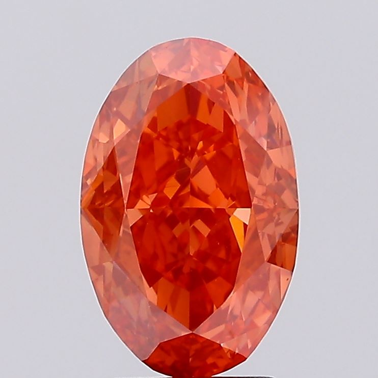 4.01ct Oval Fancy Vivid Red VS1