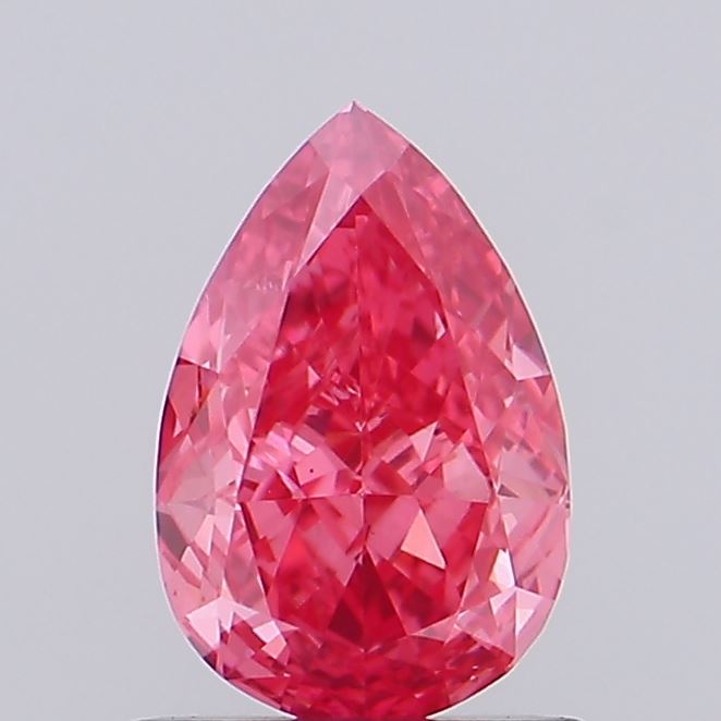 0.91ct Pear Fancy Vivid Pink VS1