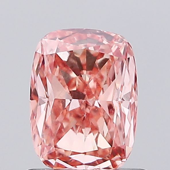 0.71ct Cushion Fancy Intense Pink VVS2