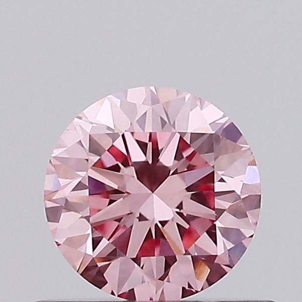 0.44ct Round Fancy Intense Pink VS1