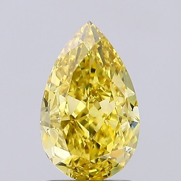1.41ct Pear Fancy Intense Yellow VS1