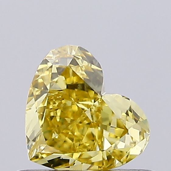 0.49ct Heart Fancy Intense Yellow VS1