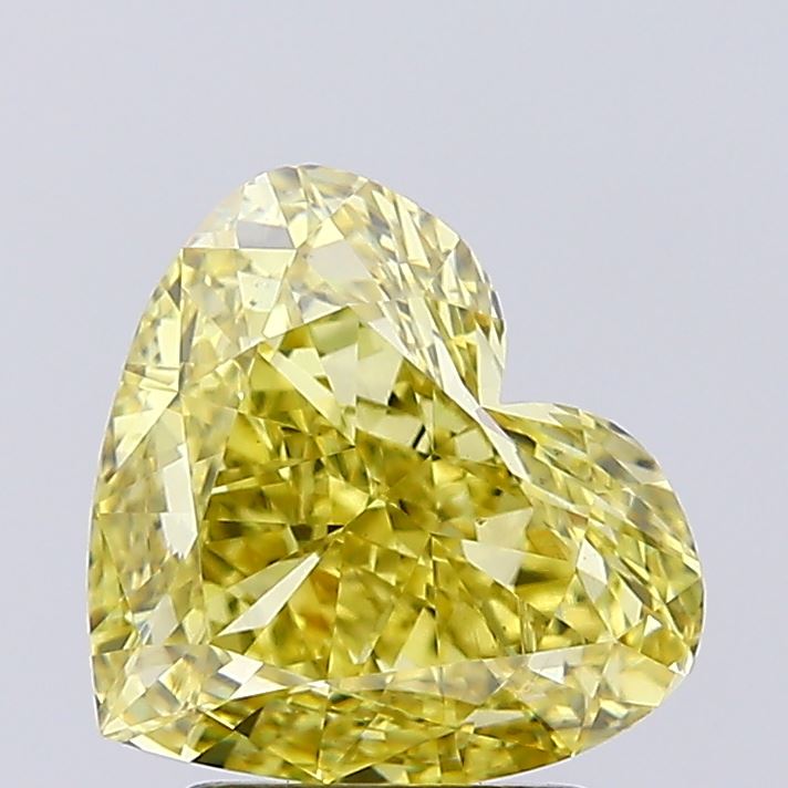 2.76ct Heart Fancy Vivid Yellow VS1