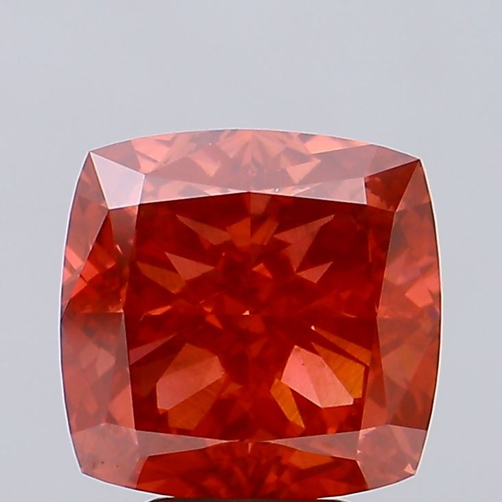 5.5ct Cushion Modified Fancy Vivid Red VS2