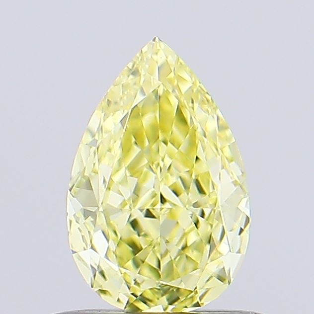 0.56ct Pear Fancy Intense Yellow VVS2