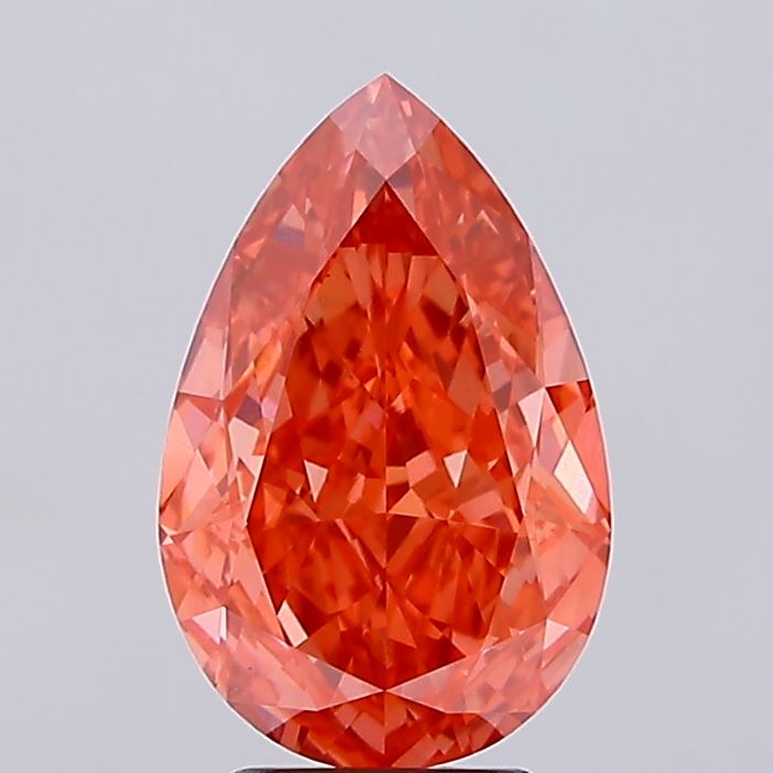 4.3ct Pear Fancy Vivid Red VS1