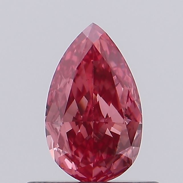 0.54ct Pear Fancy Vivid Red VS1