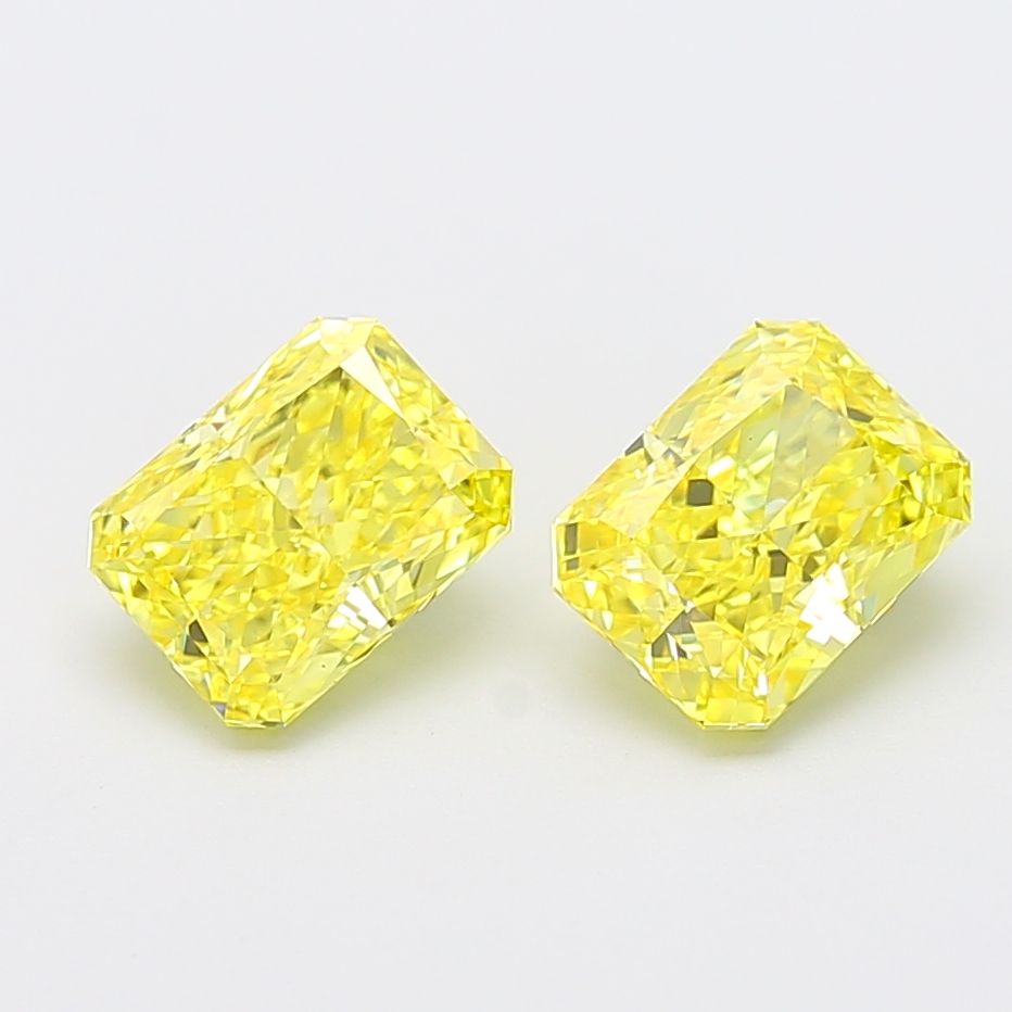1.53ct Radiant Fancy Vivid Yellow VS1 IGI