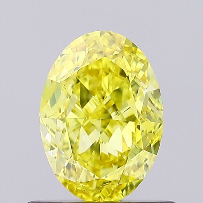 0.8ct Oval Fancy Vivid Yellow VS1