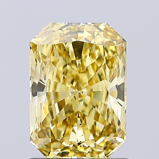 1.21ct Radiant Fancy Vivid Brownish Yellow VS2