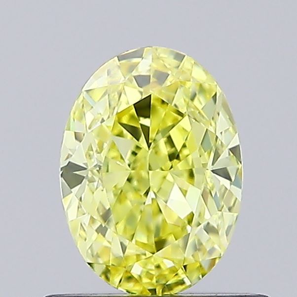 0.76ct Oval Fancy Vivid Yellow VVS2