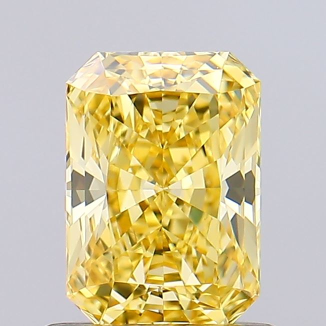 0.89ct Radiant Fancy Vivid Brownish Yellow VVS2