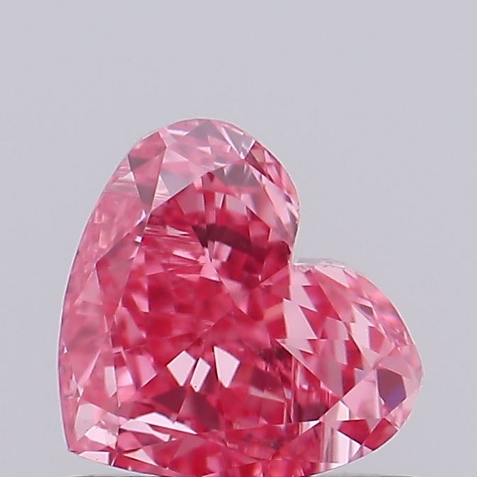 0.66ct Heart Fancy Intense Pink VS1