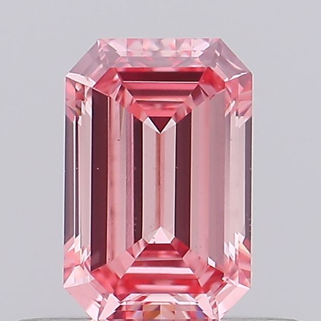 0.38ct Emerald Fancy Vivid Pink VS1
