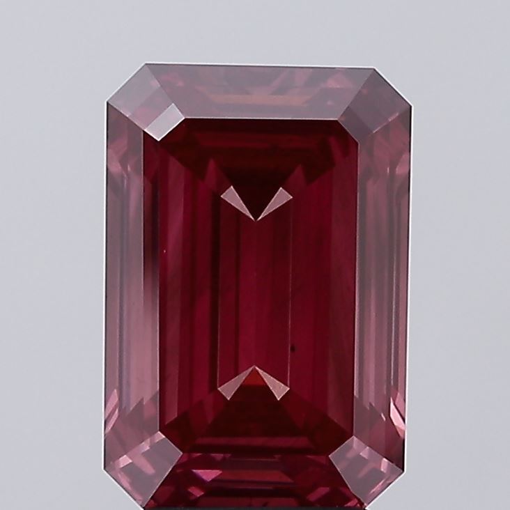 4.21ct Emerald Fancy Deep Red VS2