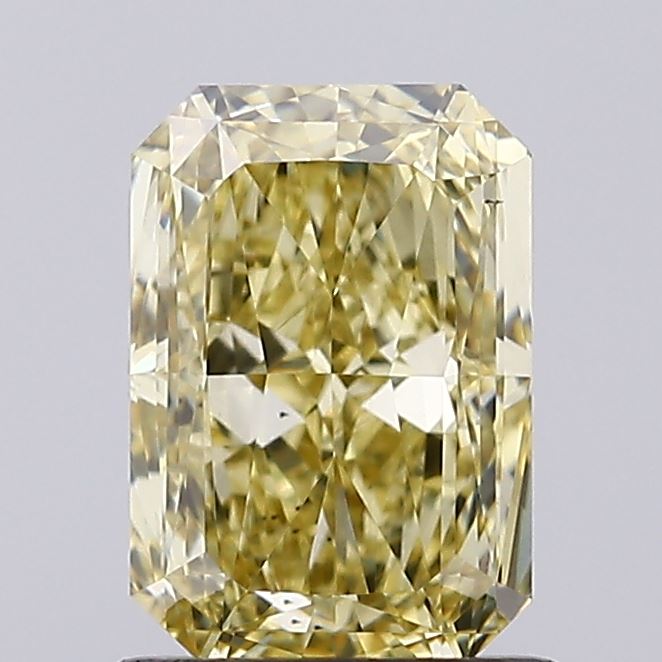 1.34ct Radiant Fancy Intense Greenish Yellow VS1
