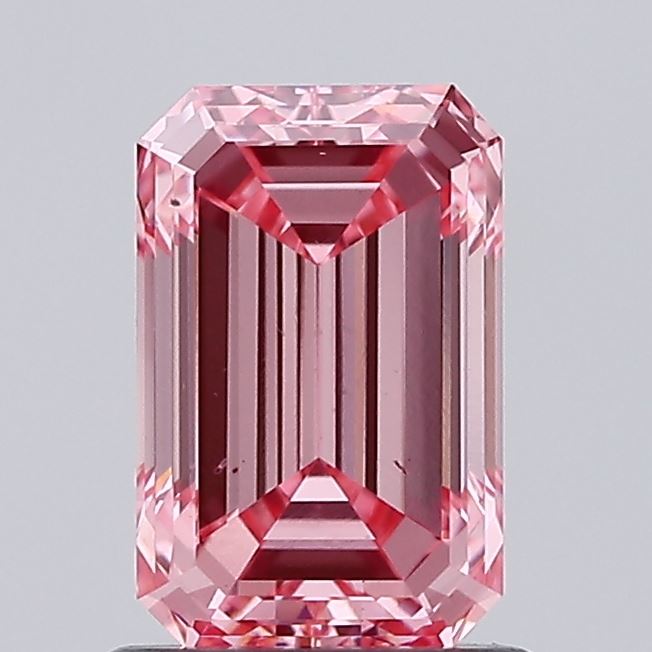 1.25ct Emerald Fancy Vivid Pink VS2