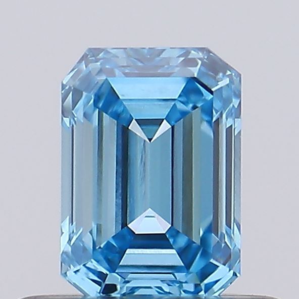 0.4ct Emerald Fancy Vivid Blue VVS1