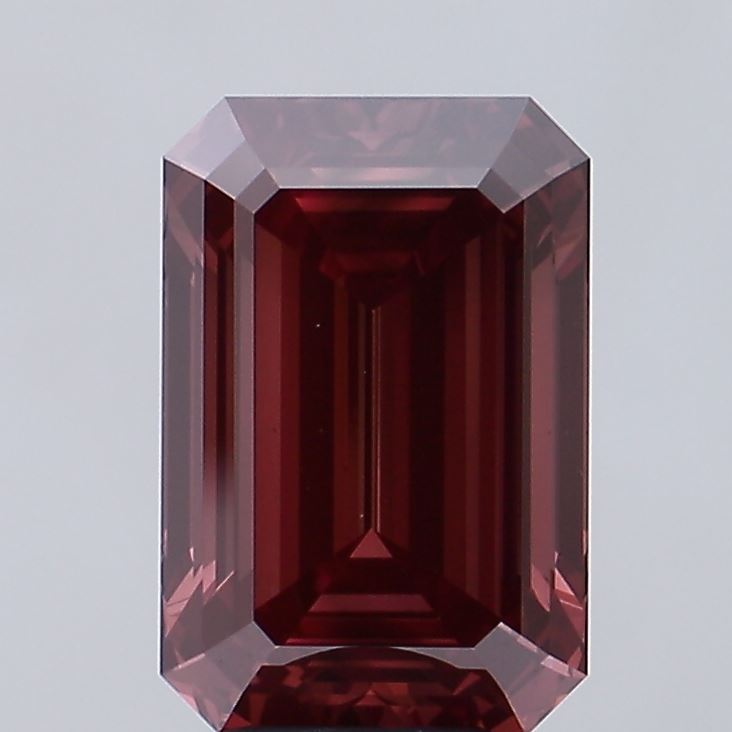 5.18ct Emerald Fancy Deep Red VS1