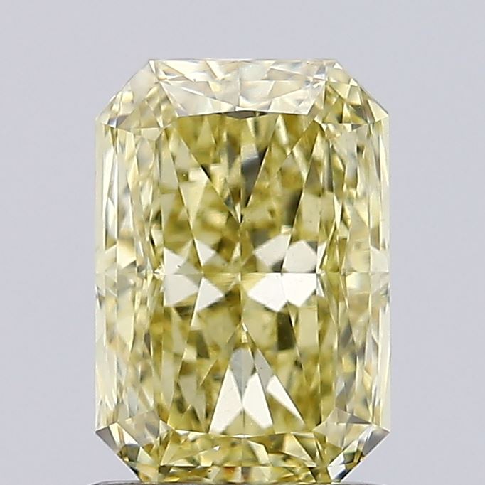 1.5ct Radiant Fancy Intense Greenish Yellow VS1