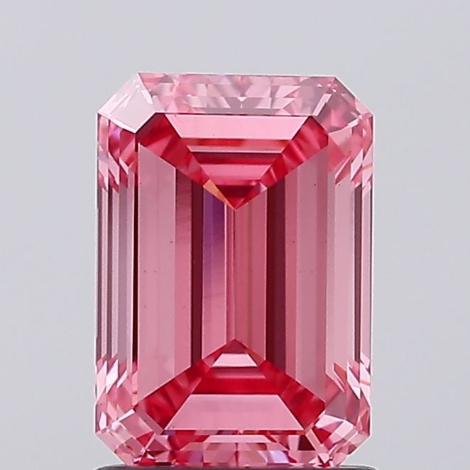 1.53ct Emerald Fancy Vivid Pink VS1