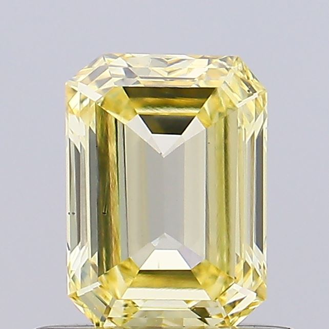 0.66ct Emerald Fancy Intense Yellow VS1