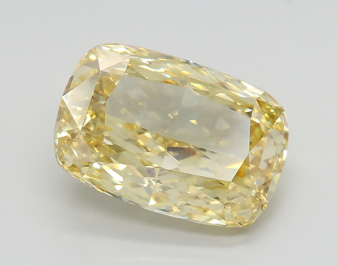 3.05ct Cushion Fancy Yellow VS2 IGI