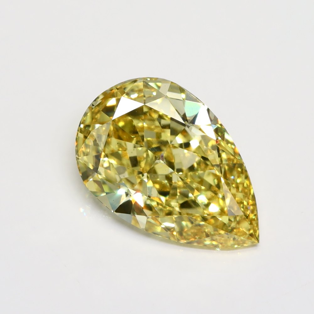Pear 5.04ct Fancy Intense Yellow VS2