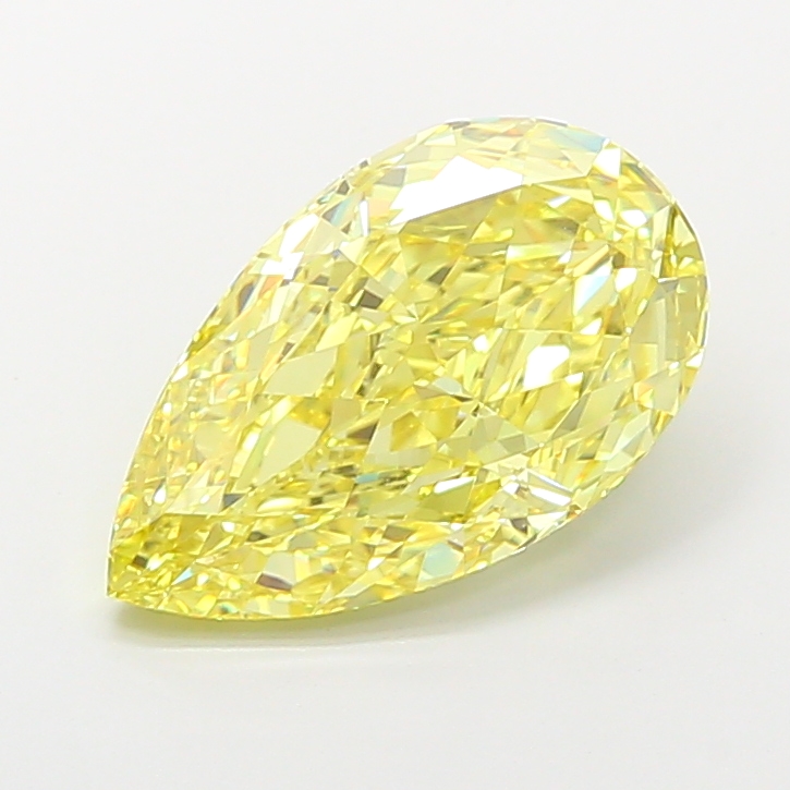 Pear 7.02ct Fancy Vivid Yellow VVS2