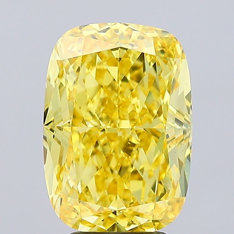 5.52ct Cushion Fancy Vivid Yellow VS1 IGI