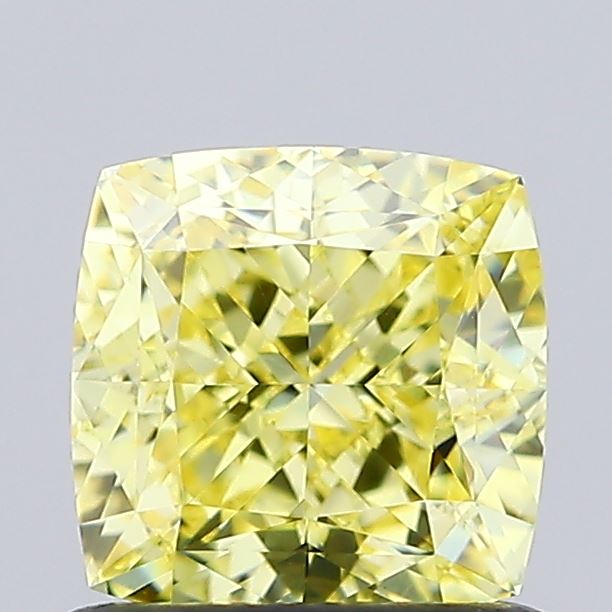 1.06ct Cushion Modified Fancy Intense Yellow VVS2 IGI