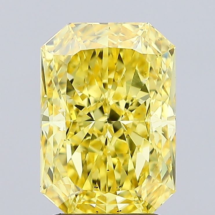 2.59ct Radiant Fancy Vivid Yellow VS2 IGI
