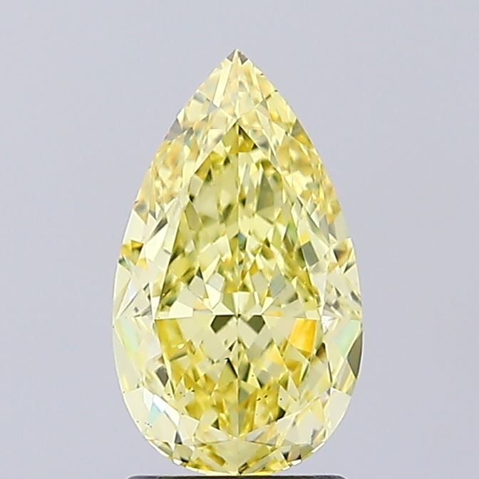 2.08ct Pear Fancy Intense Yellow VS1 IGI